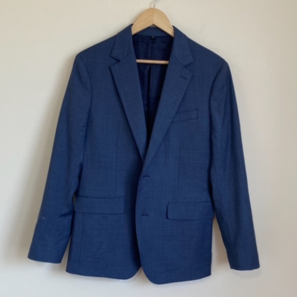 Bonobos Slim Fit Blue Men’s Wool Lightweight Lined Button Blazer Jacket Sz 38R - Picture 8 of 8